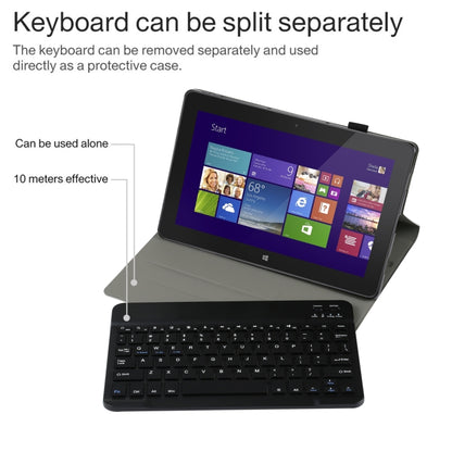 AM12 2 in 1 Removable Bluetooth Keyboard + Protective Leather Tablet Case with Holder for Lenovo Tab P11 (Tab-J606F)(Black) by buy2fix