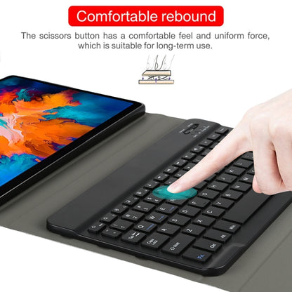 AM13 2 in 1 Removable Bluetooth Keyboard + Protective Leather Tablet Case with Holder for Lenovo Tab P11 Pro (TB-XJ706F)(Black) by buy2fix