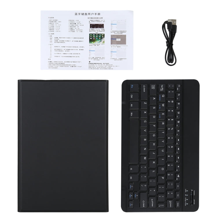 AM13 2 in 1 Removable Bluetooth Keyboard + Protective Leather Tablet Case with Holder for Lenovo Tab P11 Pro (TB-XJ706F)(Black) by buy2fix
