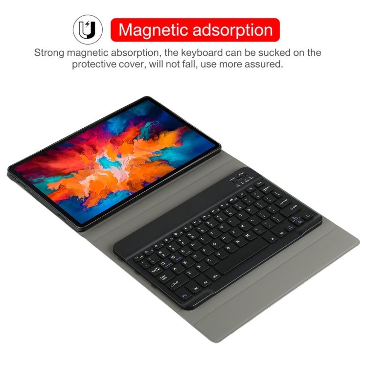 AM13 2 in 1 Removable Bluetooth Keyboard + Protective Leather Tablet Case with Holder for Lenovo Tab P11 Pro (TB-XJ706F)(Black) by buy2fix