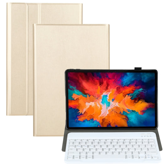 AM13 2 in 1 Removable Bluetooth Keyboard + Protective Leather Tablet Case with Holder for Lenovo Tab P11 Pro (TB-XJ706F)(Gold) by buy2fix
