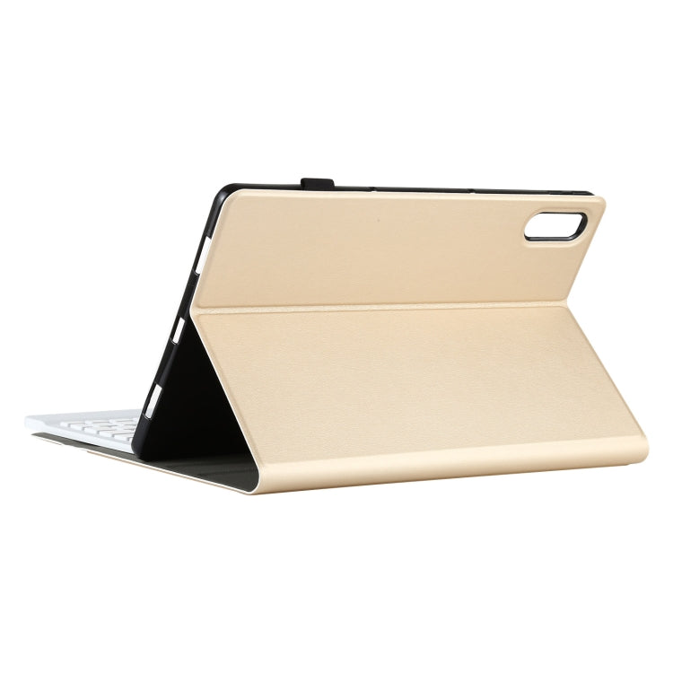 AM13 2 in 1 Removable Bluetooth Keyboard + Protective Leather Tablet Case with Holder for Lenovo Tab P11 Pro (TB-XJ706F)(Gold) by buy2fix