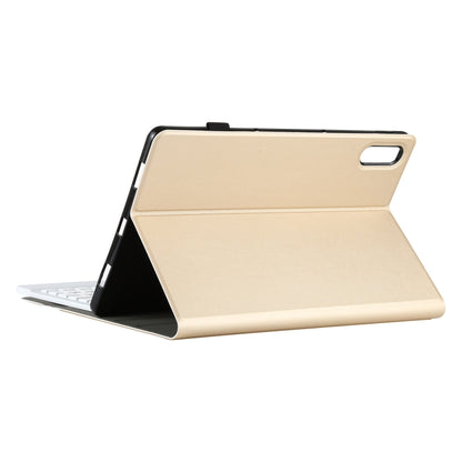 AM13 2 in 1 Removable Bluetooth Keyboard + Protective Leather Tablet Case with Holder for Lenovo Tab P11 Pro (TB-XJ706F)(Gold) by buy2fix