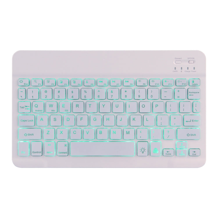 DY-M10ReL-S 2 in 1 Removable Bluetooth Keyboard + Protective Leather Tablet Case with Backlight & Holder for Lenovo Tab M10 FHD REL(Gold) by buy2fix