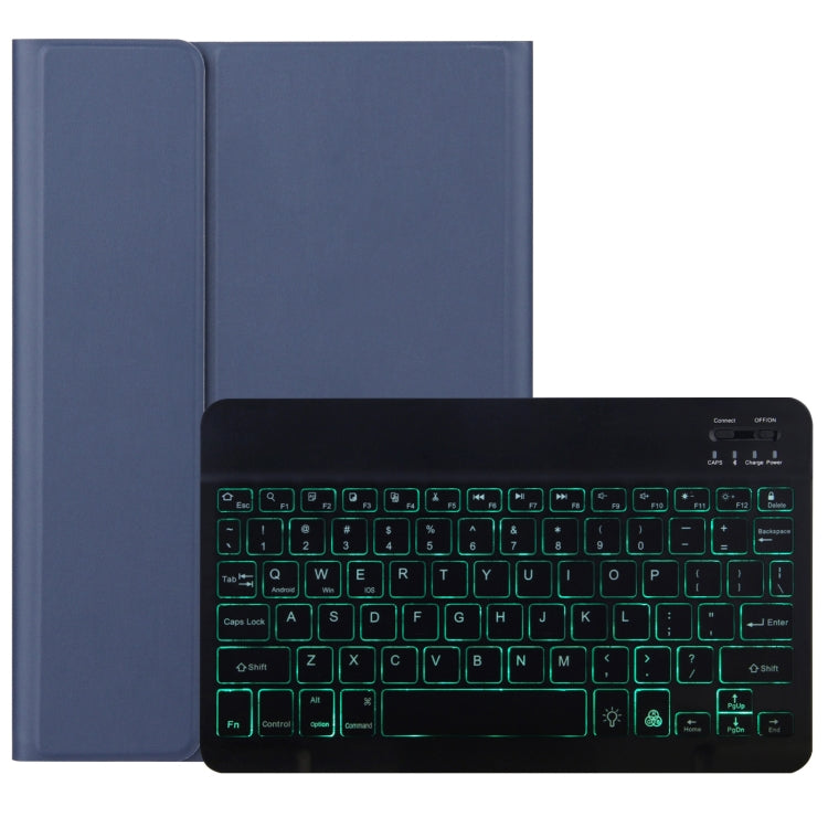 DY-M10ReL-S 2 in 1 Removable Bluetooth Keyboard + Protective Leather Tablet Case with Backlight & Holder for Lenovo Tab M10 FHD REL(Blue) by buy2fix