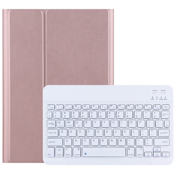 DY-M10ReL 2 in 1 Removable Bluetooth Keyboard + Protective Leather Tablet Case with Holder for Lenovo Tab M10 FHD REL(Rose Gold) by buy2fix