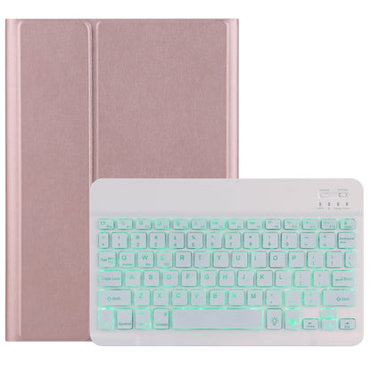 DY-P10-S 2 in 1 Removable Bluetooth Keyboard + Protective Leather Tablet Case with Backlight & Holder for Lenovo Tab P10 10.1 inch(Rose Gold) by buy2fix