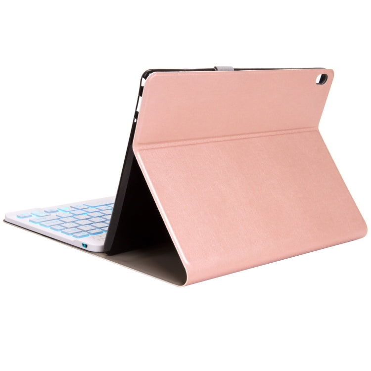 DY-P10-S 2 in 1 Removable Bluetooth Keyboard + Protective Leather Tablet Case with Backlight & Holder for Lenovo Tab P10 10.1 inch(Rose Gold) by buy2fix