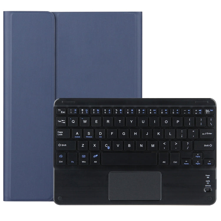 DY-E10 2 in 1 Removable Bluetooth Keyboard + Protective Leather Tablet Case with Touchpad & Holder for Lenovo Tab E10(Blue) by buy2fix