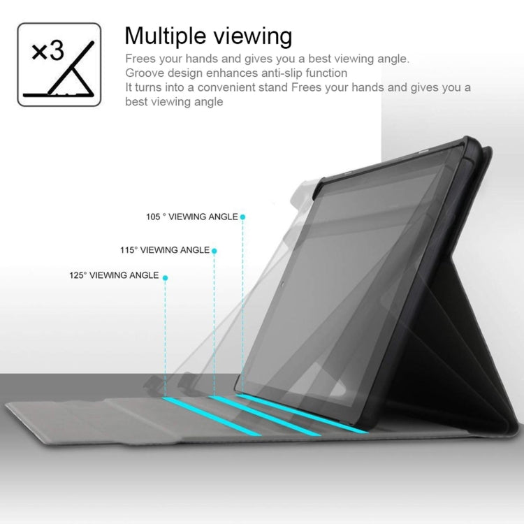 AM10 2 in 1 Removable Bluetooth Keyboard + Protective Leather Tablet Case with Holder for Lenovo M10 FHD Plus 10.3 inch(Black) by buy2fix