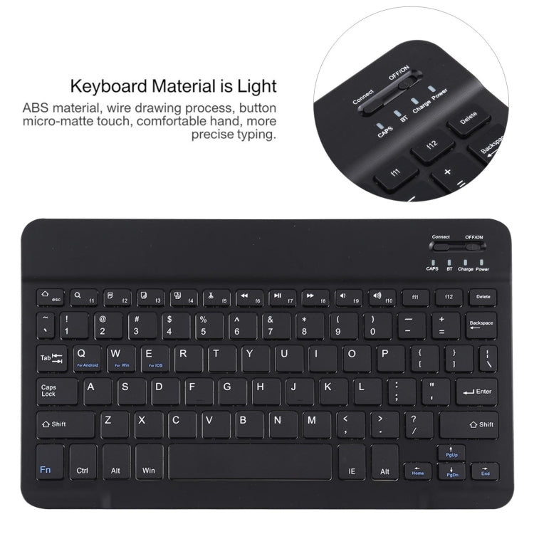 AM10 2 in 1 Removable Bluetooth Keyboard + Protective Leather Tablet Case with Holder for Lenovo M10 FHD Plus 10.3 inch(Black) by buy2fix