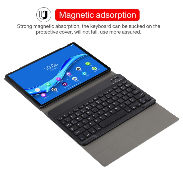 AM10 2 in 1 Removable Bluetooth Keyboard + Protective Leather Tablet Case with Holder for Lenovo M10 FHD Plus 10.3 inch(Black) by buy2fix