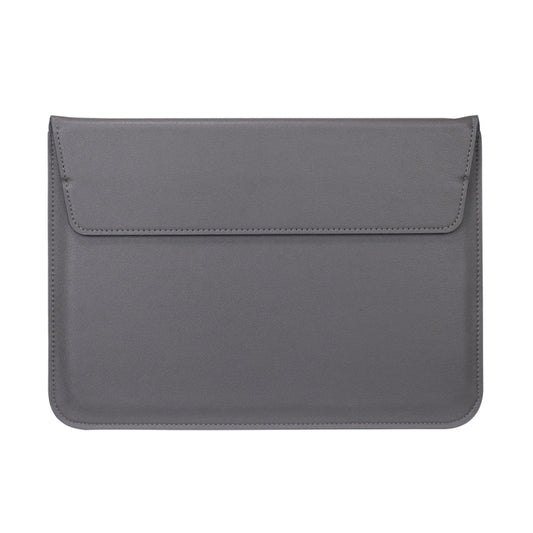 Universal Envelope Style PU Leather Case with Holder for Ultrathin Notebook Tablet PC 15.4 inch, Size: 39x28x1.5cm(Grey) - 15 inch by buy2fix | Online Shopping UK | buy2fix