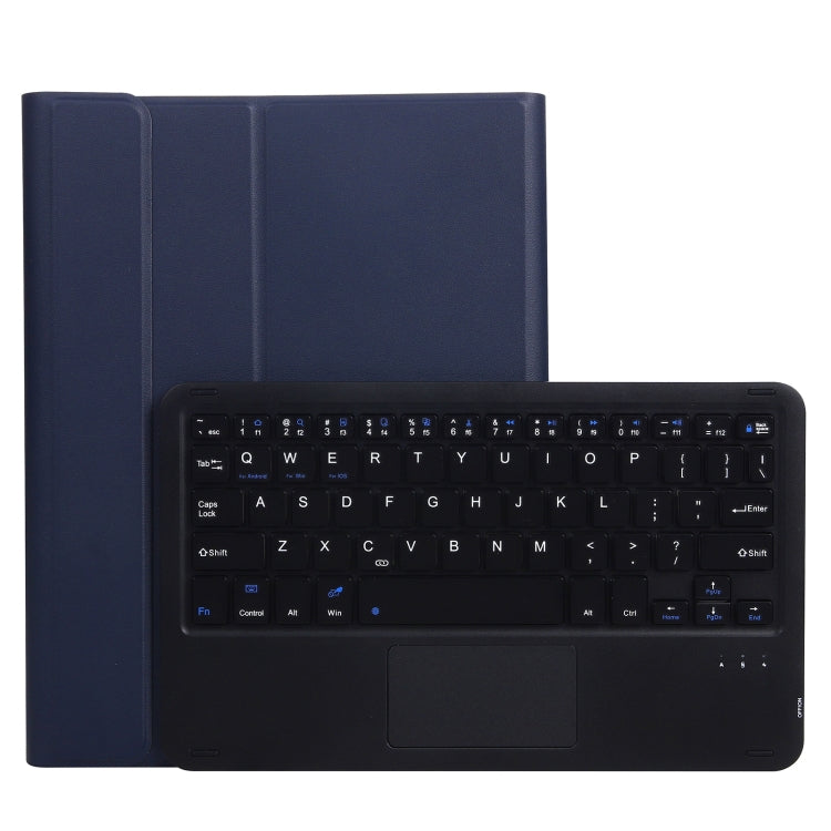 A11-A 2 in 1 Removable Bluetooth Keyboard + Protective Leather Tablet Case with Touchpad & Holder for iPad Pro 11 2022 / 2021 / Air 5 / Air 4(Dark Blue) - For iPad Pro by buy2fix | Online Shopping UK | buy2fix