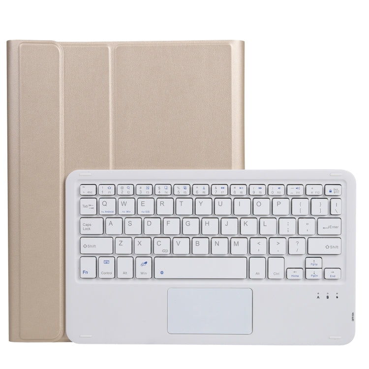 A11-A 2 in 1 Removable Bluetooth Keyboard + Protective Leather Tablet Case with Touchpad & Holder for iPad Pro 11 2022 / 2021 / Air 5 / Air 4(Gold) - For iPad Pro by buy2fix | Online Shopping UK | buy2fix