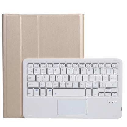 A11-A 2 in 1 Removable Bluetooth Keyboard + Protective Leather Tablet Case with Touchpad & Holder for iPad Pro 11 2022 / 2021 / Air 5 / Air 4(Gold) - For iPad Pro by buy2fix | Online Shopping UK | buy2fix