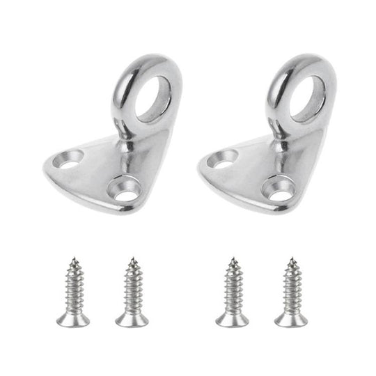 316 Stainless Steel Yacht Fender Hook Ring Coat Hook with 2 x 3.9x13 Screws
