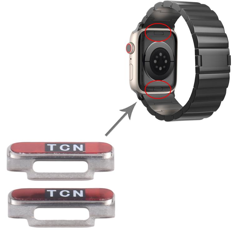 For Apple Watch Series 10 46mm / 42mm 1 Pair Watch Clasp (Grey) - Other Parts by buy2fix | Online Shopping UK | buy2fix