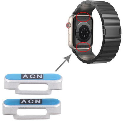 For Apple Watch Series 10 46mm / 42mm 1 Pair Watch Clasp (White) - Other Parts by buy2fix | Online Shopping UK | buy2fix