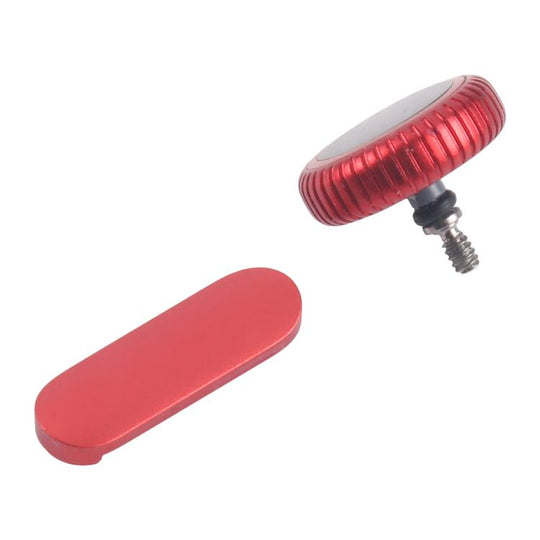 For Apple Watch Series 9 41mm / 45mm GPS Version Watch Crown Nut / Power Button Set (Red)