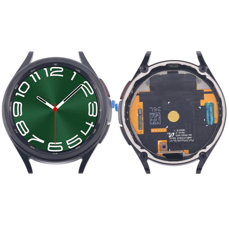 For Samsung Galaxy Watch6 Classic 47mm SM-R960/R965 Original LCD Screen Digitizer Full Assembly with Frame (Black) - LCD Related Parts by buy2fix | Online Shopping UK | buy2fix