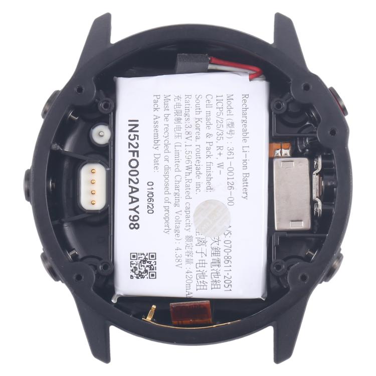 For Garmin Fenix 6x Original Disassembled Back Cover(Black) - For Garmin by buy2fix | Online Shopping UK | buy2fix