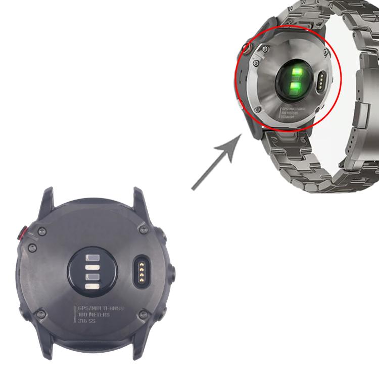 For Garmin Fenix 6x Original Disassembled Back Cover(Black) - For Garmin by buy2fix | Online Shopping UK | buy2fix