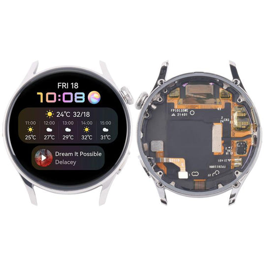 For Huawei Watch 3 GLL-AL00 LCD Screen Digitizer Full Assembly with Frame (Silver)