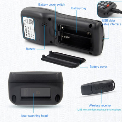 NEWSCAN NS3309 One-dimensional Laser USB + Wireless Barcode Scanner Collector - Barcode Scanner by NEWSCAN | Online Shopping UK | buy2fix