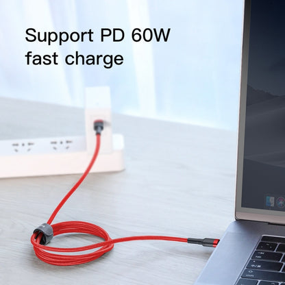 Baseus CATKLF-H09 Cafule Series USB-C / Type-C PD 2.0 60W Flash Charge Cable, Cable Length: 2m - USB-C & Type-C Cable by Baseus | Online Shopping UK | buy2fix