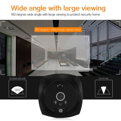 N7 4.5 inch Screen 1080P HD Night Vision Motion Detection Smart Cat Eye Video Doorbell (Black) by buy2fix