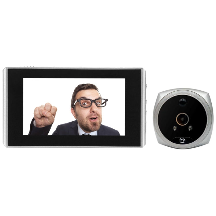 N7 4.5 inch Screen 1080P HD Night Vision Motion Detection Smart Cat Eye Video Doorbell (White) by buy2fix