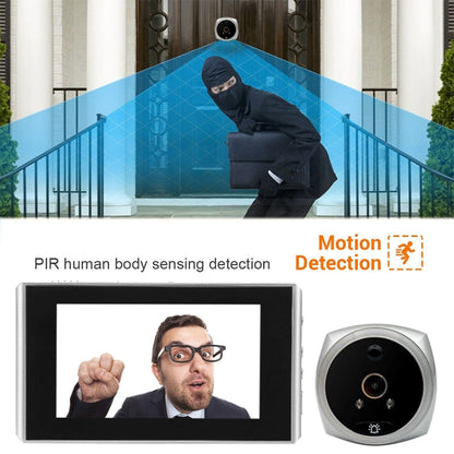 N7 4.5 inch Screen 1080P HD Night Vision Motion Detection Smart Cat Eye Video Doorbell (White) by buy2fix
