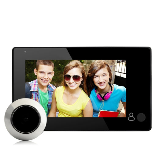 YB-43CH 4.3 inch Screen 1.0MP Security Camera Door Peephole with One-key to Watch Function(Black) - Video DoorBell by buy2fix | Online Shopping UK | buy2fix