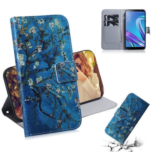 Apricot Flower Pattern Coloured Drawing Horizontal Flip Leather Case for Asus Zenfone Max (M1) ZB555KL, with Holder & Card Slots & Wallet - ASUS Cases by buy2fix | Online Shopping UK | buy2fix