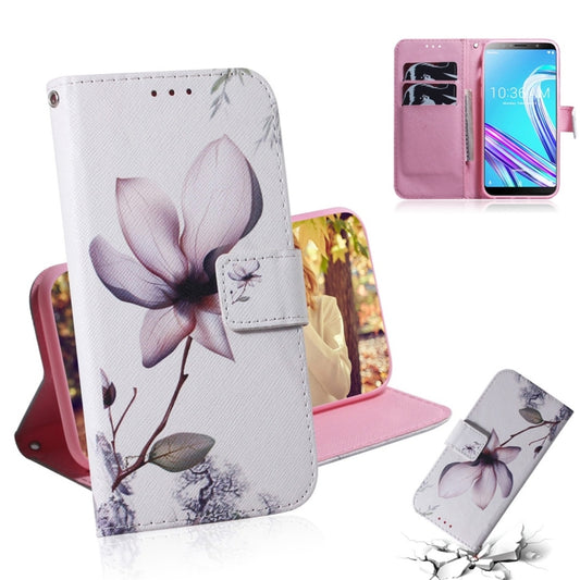 Magnolia Flower Pattern Coloured Drawing Horizontal Flip Leather Case for Asus Zenfone Max Pro (M1) ZB601KL, with Holder & Card Slots & Wallet - ASUS Cases by buy2fix | Online Shopping UK | buy2fix