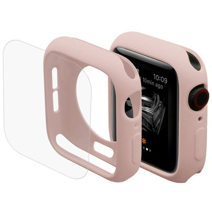 ENKAY Hat-Prince 2 in 1 TPU Semi-clad Protective Shell + 3D Full Screen PET Curved Heat Bending HD Screen Protector For Apple Watch Series 6 / 5 / 4 / Watch SE 44mm(Pink) by ENKAY