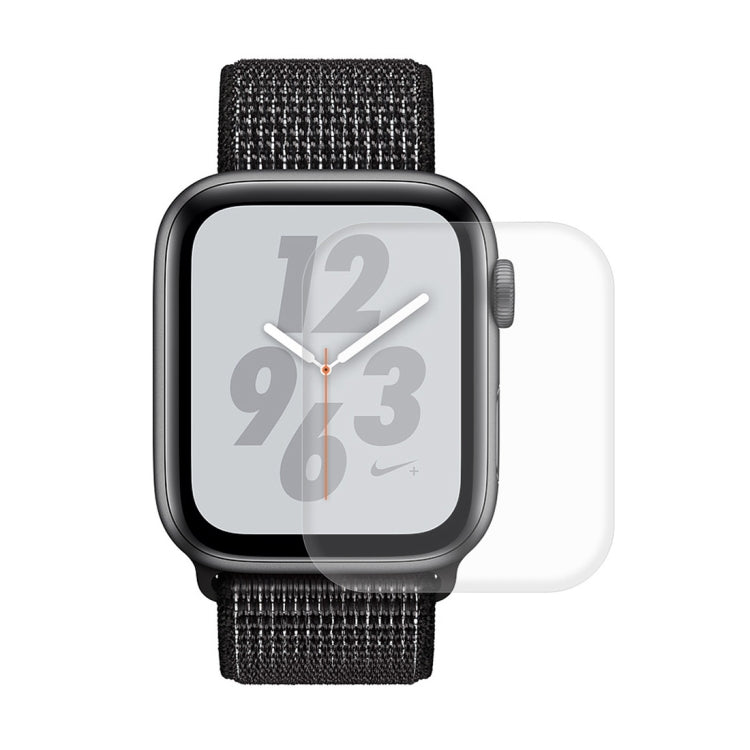 ENKAY Hat-Prince 2 in 1 Carbon Fiber Texture TPU Semi-clad Protective Shell + 3D Full Screen PET Curved Heat Bending HD Screen Protector for Apple Watch Series 5 & 4 44mm - Watch Cases by ENKAY | Online Shopping UK | buy2fix