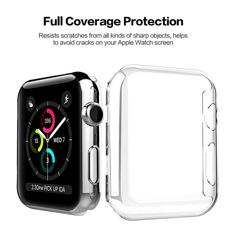 For Apple Watch Series 3 38mm Transparent PC Protective Case - Watch Cases by buy2fix | Online Shopping UK | buy2fix