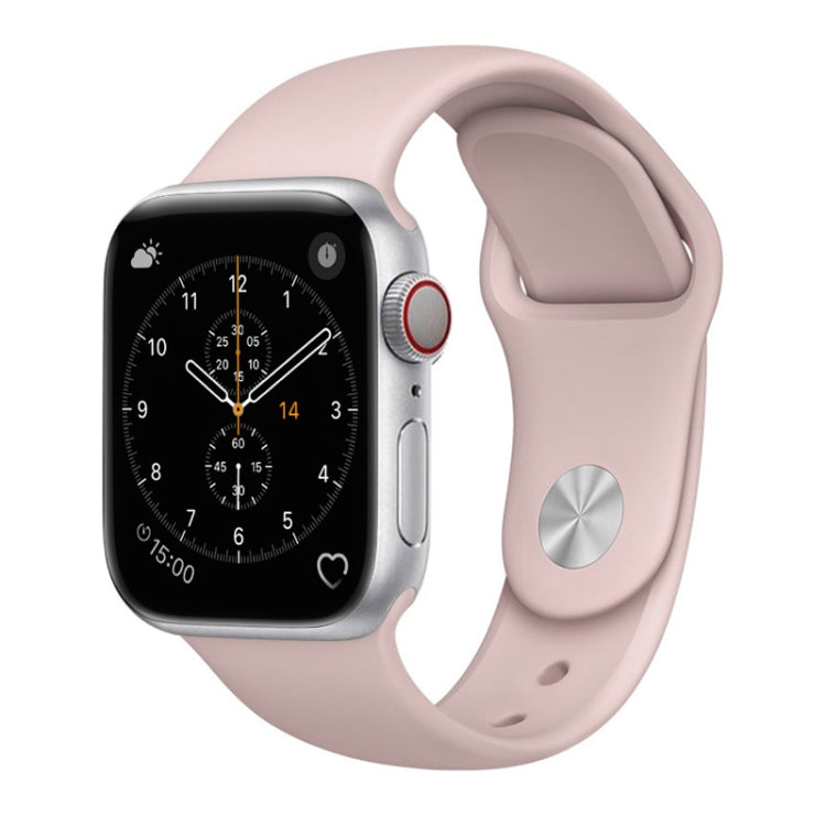For Apple Watch Series 3 & 2 & 1 38mm Fashion Simple Style Silicone Wrist Watch Band (Pink) by buy2fix