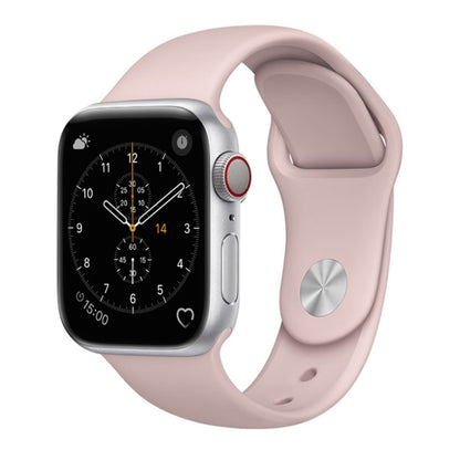 For Apple Watch Series 3 & 2 & 1 38mm Fashion Simple Style Silicone Wrist Watch Band (Pink) by buy2fix