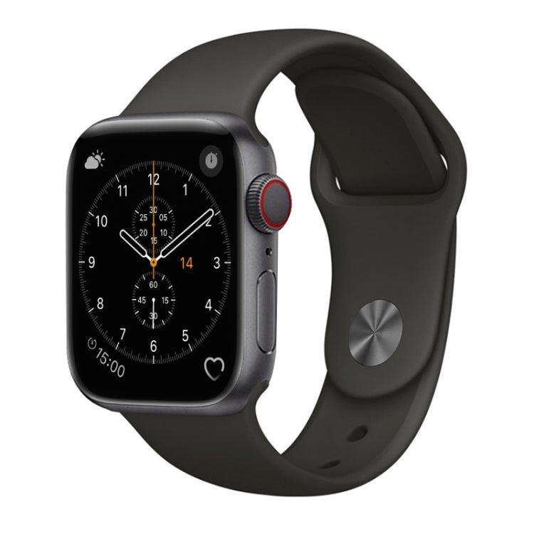 For Apple Watch Series 3 & 2 & 1 38mm Fashion Simple Style Silicone Wrist Watch Band (Grey) by buy2fix