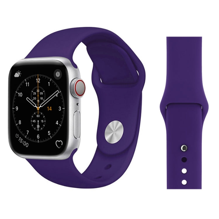 For Apple Watch Series 3 & 2 & 1 38mm Fashion Simple Style Silicone Wrist Watch Band (Purple) by buy2fix
