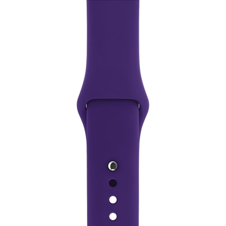 For Apple Watch Series 3 & 2 & 1 38mm Fashion Simple Style Silicone Wrist Watch Band (Purple) by buy2fix