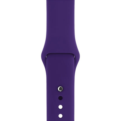 For Apple Watch Series 3 & 2 & 1 38mm Fashion Simple Style Silicone Wrist Watch Band (Purple) by buy2fix