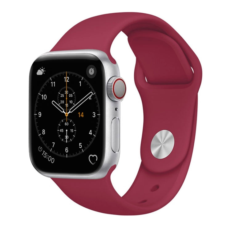 For Apple Watch Series 3 & 2 & 1 38mm Fashion Simple Style Silicone Wrist Watch Band (Red) - Watch Bands by buy2fix | Online Shopping UK | buy2fix