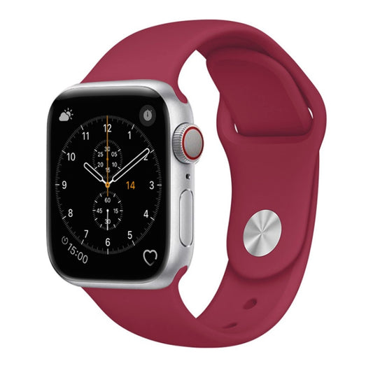 For Apple Watch Series 3 & 2 & 1 38mm Fashion Simple Style Silicone Wrist Watch Band (Red) - Watch Bands by buy2fix | Online Shopping UK | buy2fix
