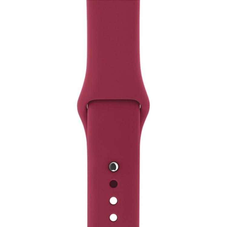 For Apple Watch Series 3 & 2 & 1 38mm Fashion Simple Style Silicone Wrist Watch Band (Red) - Watch Bands by buy2fix | Online Shopping UK | buy2fix