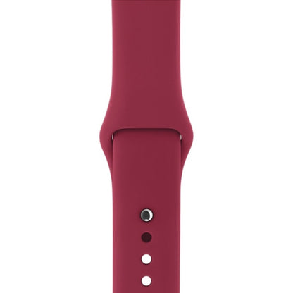 For Apple Watch Series 3 & 2 & 1 38mm Fashion Simple Style Silicone Wrist Watch Band (Red) - Watch Bands by buy2fix | Online Shopping UK | buy2fix