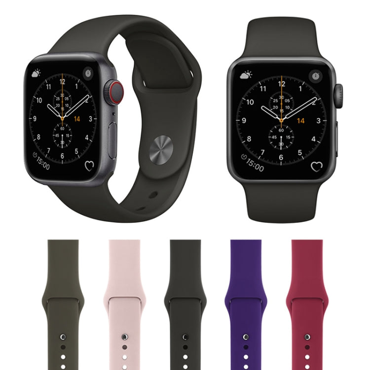 For Apple Watch Series 3 & 2 & 1 38mm Fashion Simple Style Silicone Wrist Watch Band (Red) - Watch Bands by buy2fix | Online Shopping UK | buy2fix